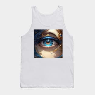 Closeup of a Colourful blue eye Tank Top